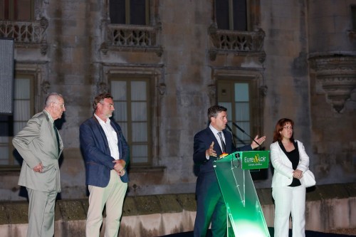 Jean Raindre, Xavier de Richemont, Albéric de Montgolfier et Sandra Randa à Maintenon. © Photo : Fondation Mansart.